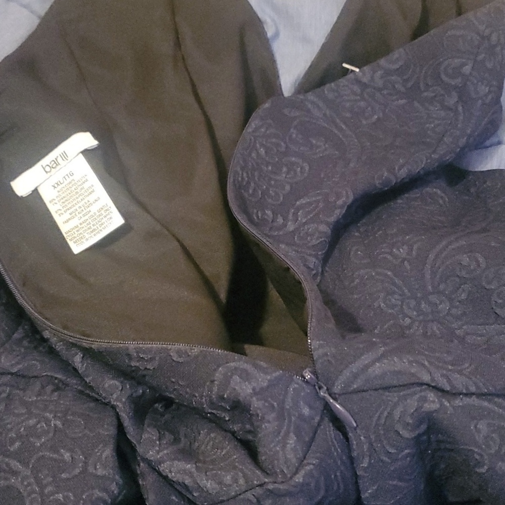 Bar III Navy DRESS WOMENS SIZE XXL Blue Pleated Skirt Lightweight Sleeveless - Picture 15 of 16